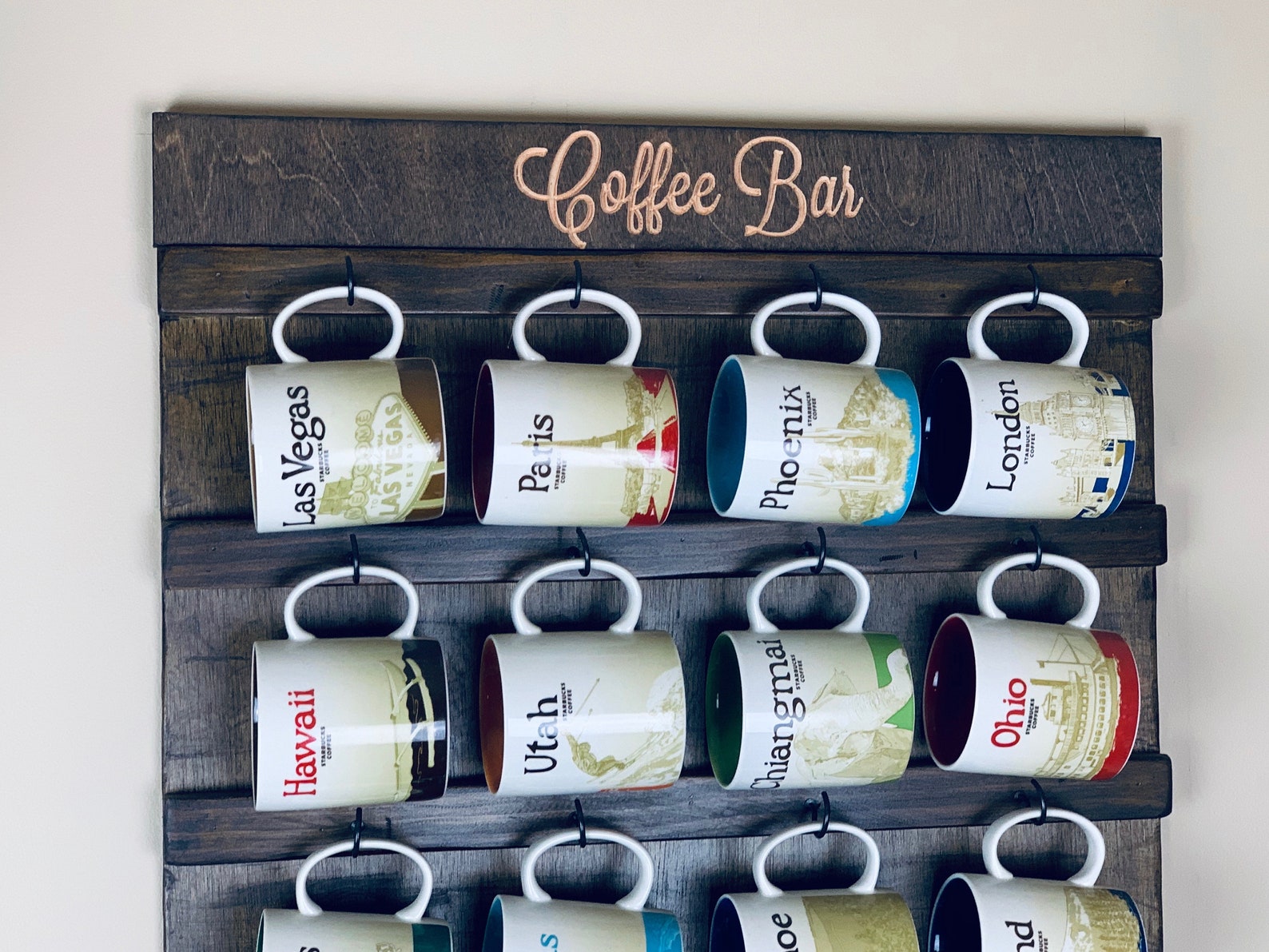 Porte-tasses à Café En Métal Doré – Support Pour 6 Tasses, étagère à Café/thé, Acier Inoxydable