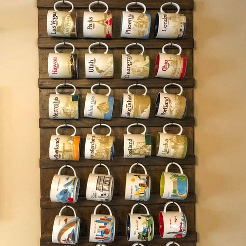 Espresso Cup Rack Tea Wall Mount Display Storage Organizer  Mug Coffee Hanger 