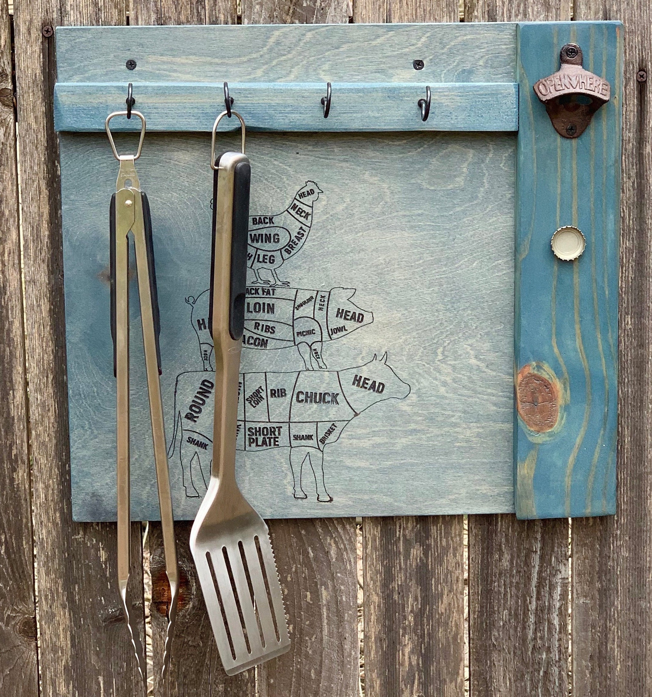 BBQ Tool Holder Grill Utensil Holder Grill Accessory Holder Etsy