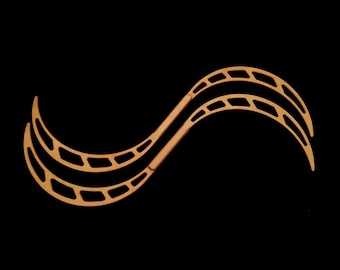 Flowgeng med gitterrandiga utskärningar - Magnetiska hopfällbara S-stavar i trä
