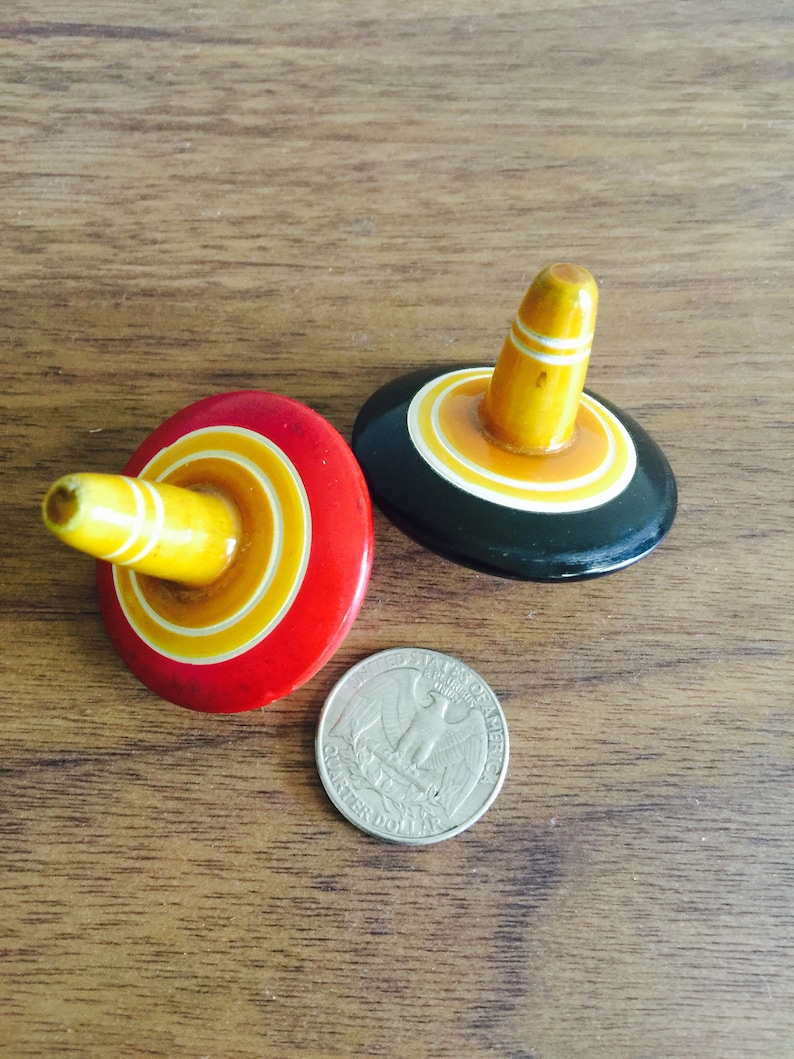 Wooden Spinning Top Spinning Tops Wooden Tops Handmade Etsy