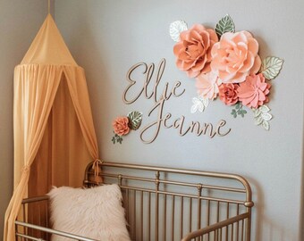 peach nursery decor