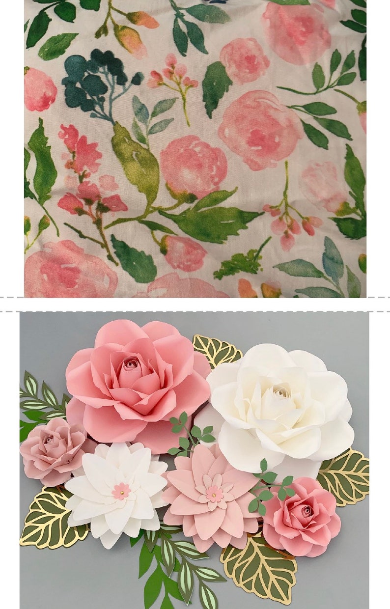 Paper Flowers Wall Decor Pink Paper Flowers Nursery Girl Etsy