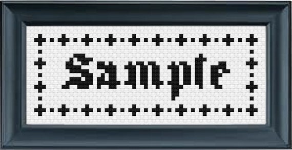 Old English Font Letters Cross Stitch Pattern | PATTERN ONLY | PDF