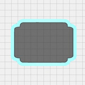 Double Rectangle Plaque Cookie Cutter