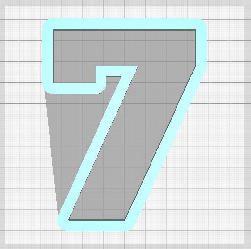 Number 7 Cookie Cutter – PinkyPrintsCo