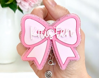 Bow Badge Reel | Spring Badge Reel | Teacher Badge Reel| Nurse Badge Reel| Easter Badge Reel Gift