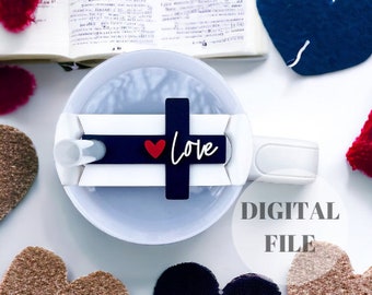 Cross Tumbler Topper Digital File | DIGITAL FILE | Valentines Topper | Easter Topper | SVG | 30 and 40oz H2.0 Digital File