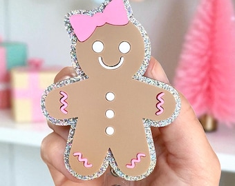 Gingerbread Badge Reel | Christmas Badge Reel | Winter Badge Reel | Teacher Badge Reel | Nurse Badge Reel | Cute Christmas Badge Reel Gift