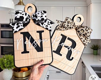Personalized Cutting Board Sign | Last Name Sign | Wedding Gift | Realtor Gift | Housewarming Gift| Christmas Gift| Kitchen Decor