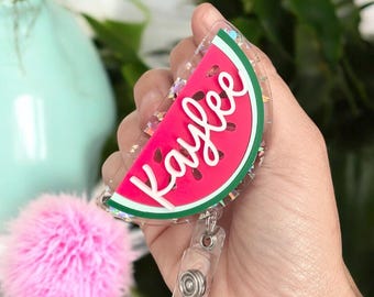 Watermelon Badge Reel | Spring Badge Reel | Summer Badge Reel | Teacher Badge Reel| Nurse Badge Reel| Watermelon Badge Reel Gift