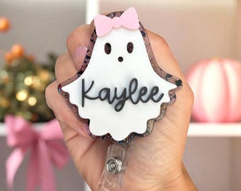 Halloween Badge Reel | Ghost Badge Reel | Fall Badge Reel | Teacher Badge Reel | Nurse Badge Reel | Cute Halloween Badge Reel Gift