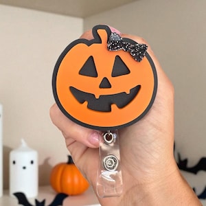 Halloween Badge Reel | Jack-o-Lantern Badge Reel | Fall Badge Reel | Teacher Badge Reel | Nurse Badge Reel | Cute Halloween Badge Reel Gift
