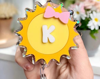 Sun Badge Reel | Spring Badge Reel | Teacher Badge Reel| Nurse Badge Reel| Summer Badge Reel | Badge Reel Gift