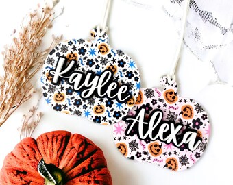Boo Basket Tag, Halloween Basket Tag, Personalized Boo Bag Tag, Custom Basket Tag, Trick or Treat Name Tag, Acrylic Halloween Tag