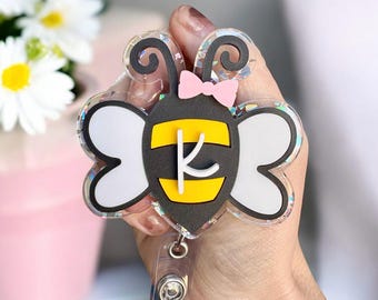 Spring Badge Reel | Bee Badge Reel | Teacher Badge Reel| Nurse Badge Reel| Personalized Spring Badge Reel | Badge Reel Gift