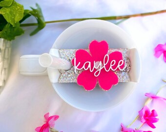 Spring Flower Tumbler Topper | Tumbler Topper | Spring Topper|  For 40 and 30oz H2.0| Acrylic Topper | Pretty Topper