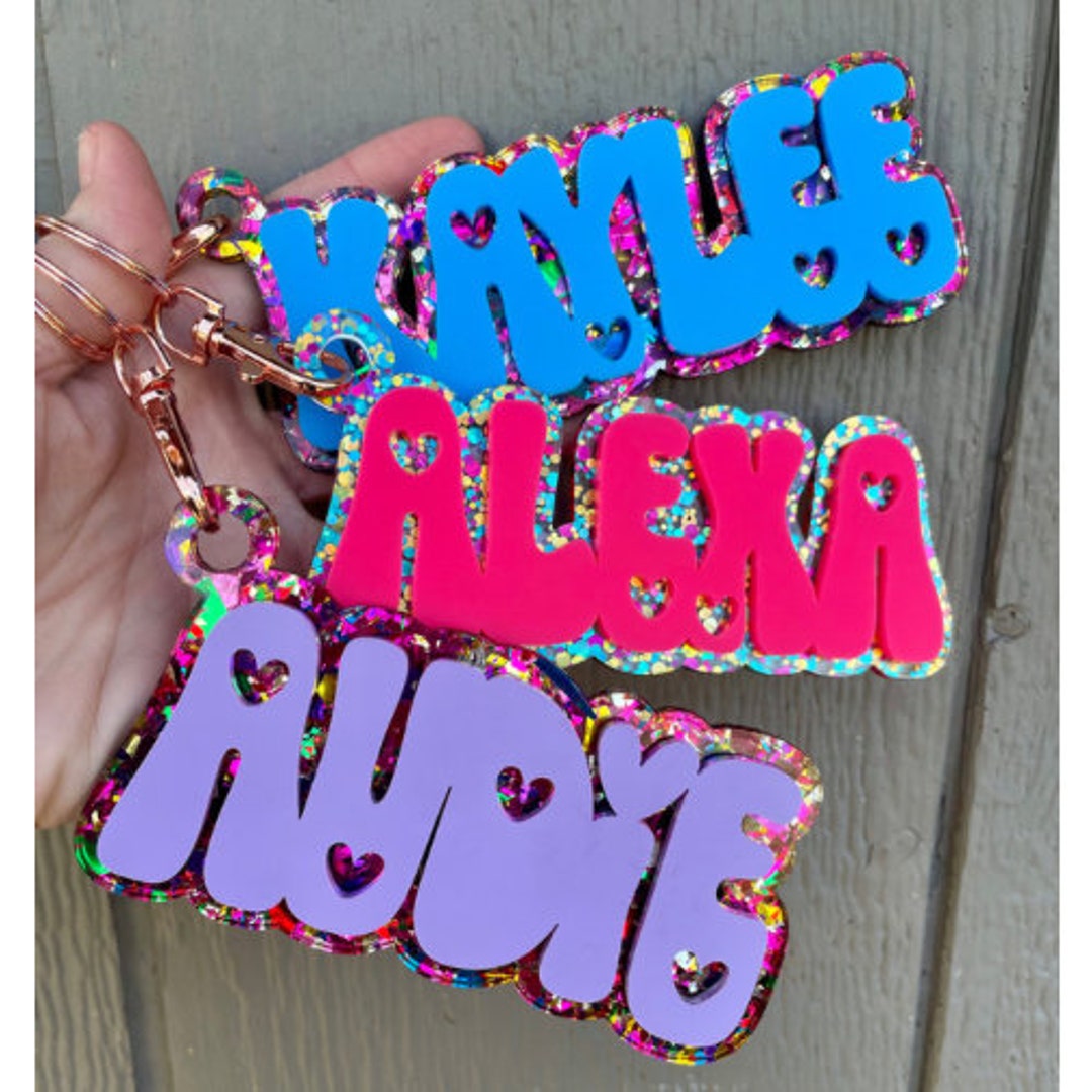 Valentines Acrylic Key Chains - Etsy