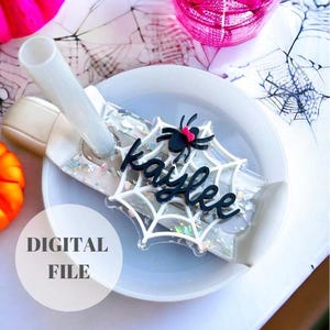 Topper per tumbler ragnatela di Halloween SVG, Topper per tumbler spettrale FILE DIGITALE, targhetta H2.0 da 30 e 40 once