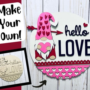 Valentines DIY Paint Kit | Gnome | Gnome Paint Kit| Make it Yourself Sign