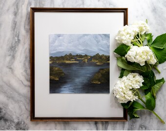Fine Art Coastal Marsh Print | Luxury Archival Giclée Wall Art | Modern Traditional Elegant Painting