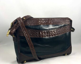 brahmin crocodile leather bag