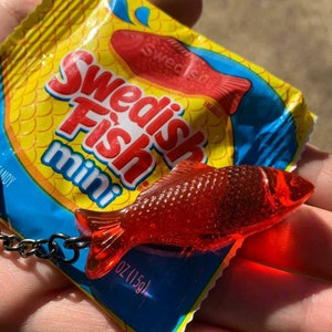 Swedish fish keychain|Candy keychain|Fishing Gift|Resin Keychain