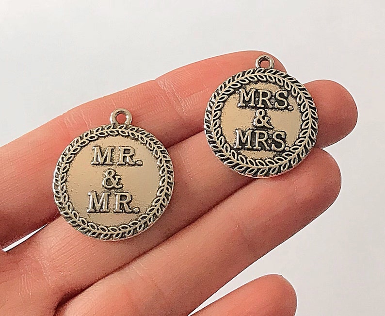 1pcs/2pcs/5pcs Mrs & Mrs Charms Mr and Mr Charms Antique Etsy