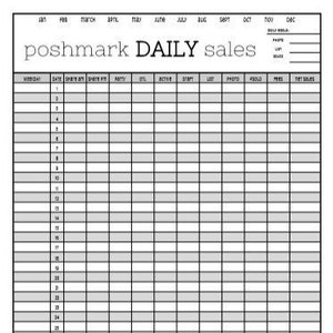Poshmark Daily Sales Report 001