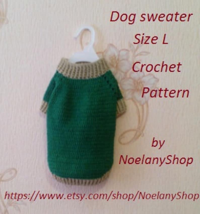 Size L Dog Sweater Crochet Pattern / Large Dog Sweater Crochet Etsy