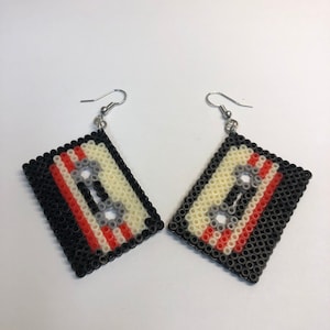Cassette tape dangle earrings