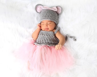 mouse costume for baby newborn mouse costume for girl first halloween costume for girl newborn photo outfit mouse outfit