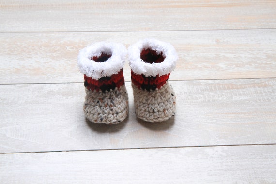 crochet christmas booties