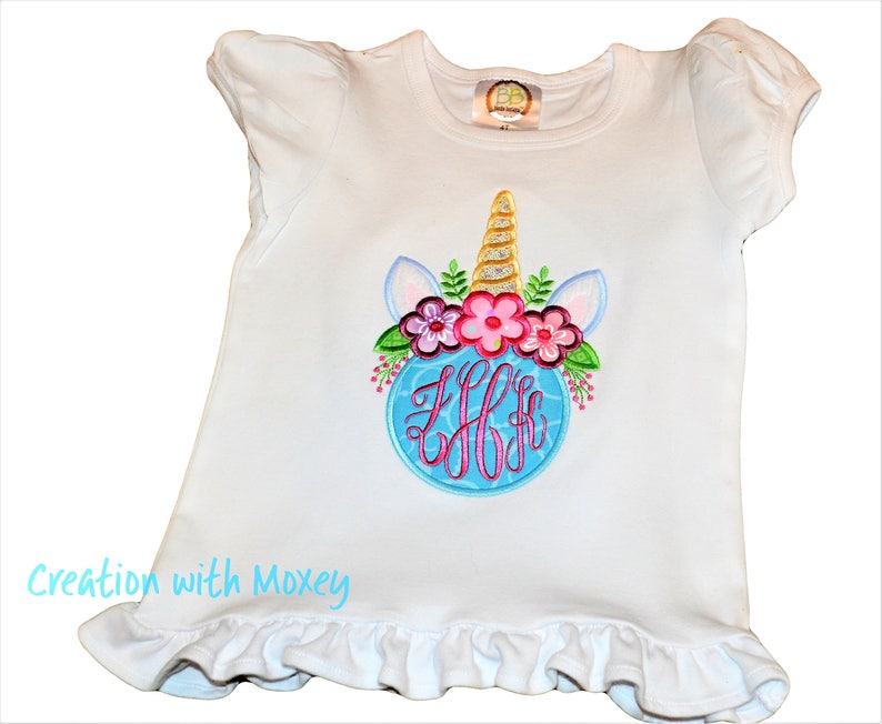 Unicorn personalized Embroidered shirt