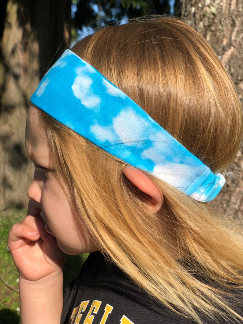Fluffy Cloud Headband Boy Headband Blue Sky Graduation Gift Birthday Gift Boy Hair Accessory