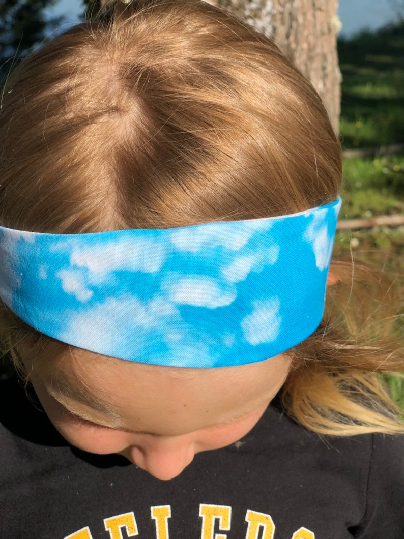Fluffy Cloud Headband Boy Headband Blue Sky Graduation Gift Birthday Gift Boy Hair Accessory