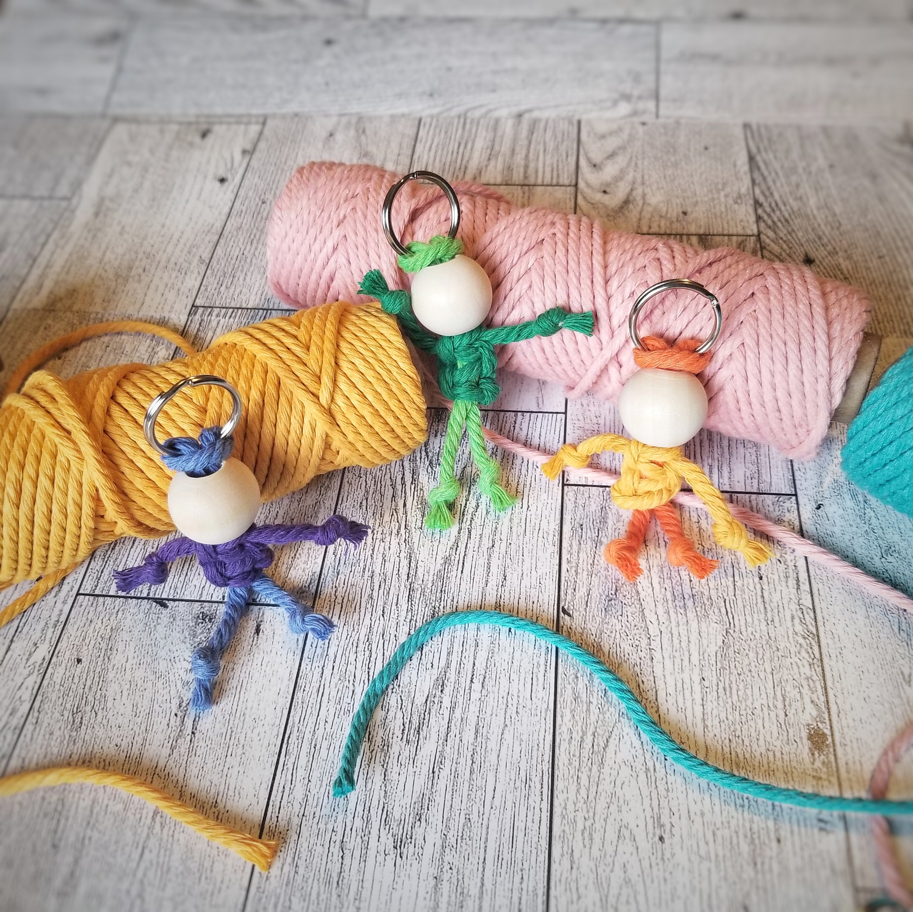 Macrame People Key Chain - MYSTERY - Key Ring People - Etsy