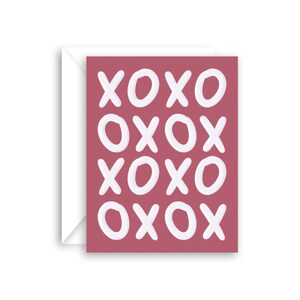 XOXO Bachelorette or Valentines Card With Blank Inside