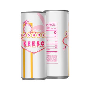 Vegas Bachelorette, Soon to Be, Retro Bride, Vegas Before Vows, Custom Seltzer Sticker, Skinny Seltzer Label, Birthday, Party Favor