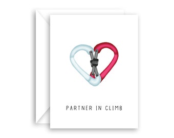 Funny and Quirky Rock Climbing Card For Spouse