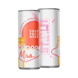 Vegas Bachelorette, Vegas Now Vows Later, Retro Bride, Custom Seltzer Sticker, Skinny Seltzer Label, Birthday, Party Favor
