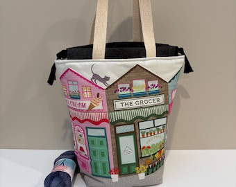 Knitting Bag Project Bag Knitting Sack Crochet Bag Sock Knitting Bag Shawl Knitting Bag