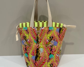 Knitting Bag Project Bag Knitting Sack Crochet Bag Sock Knitting Bag Shawl Knitting Bag