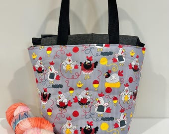 Knitting Bag Project Bag Knitting Sack Crochet Bag Sock Knitting Bag Shawl Knitting Bag
