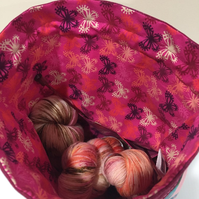 Knitting Bag Project Bag Knitting Sack Crochet Bag Sock Knitting Bag Shawl Knitting Bag