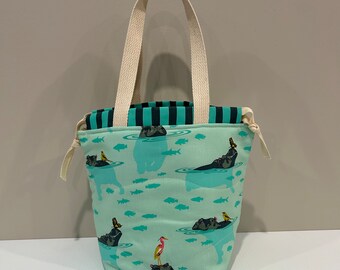 Knitting Bag Project Bag Knitting Sack Crochet Bag Sock Knitting Bag Shawl Knitting Bag