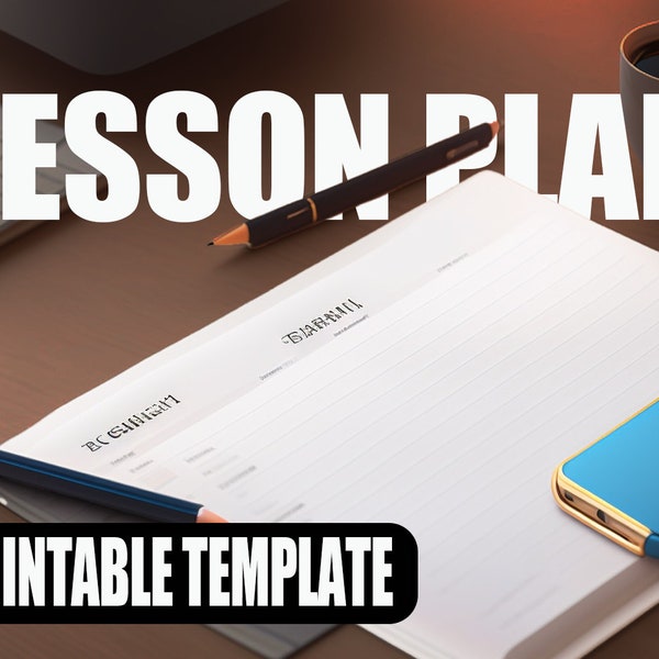 Lesson Plan Template Printable for Homeschool and Classroom Teachers