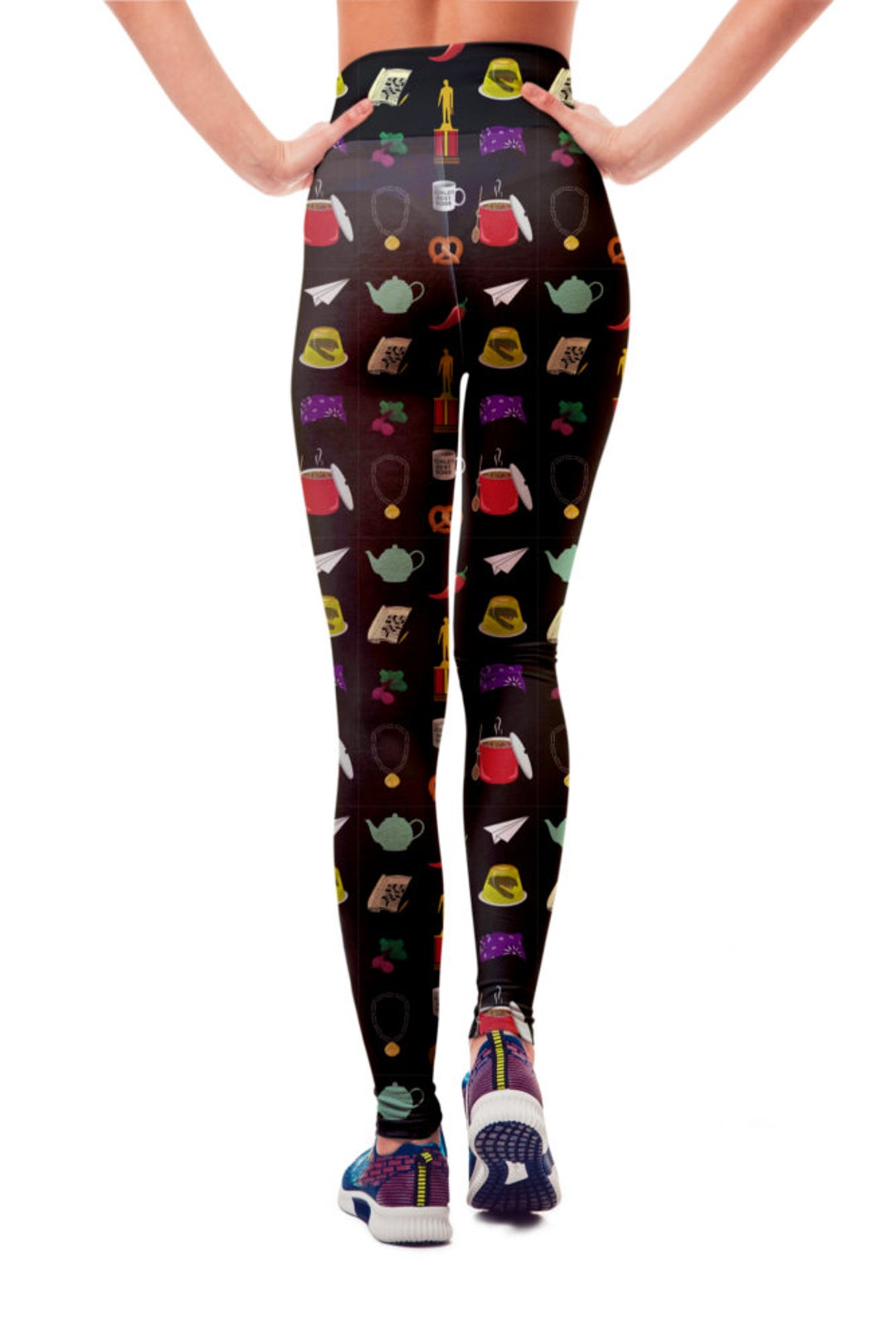 The Office Inspired Leggings, TV Show, Dunder Mifflin, Black, Prison