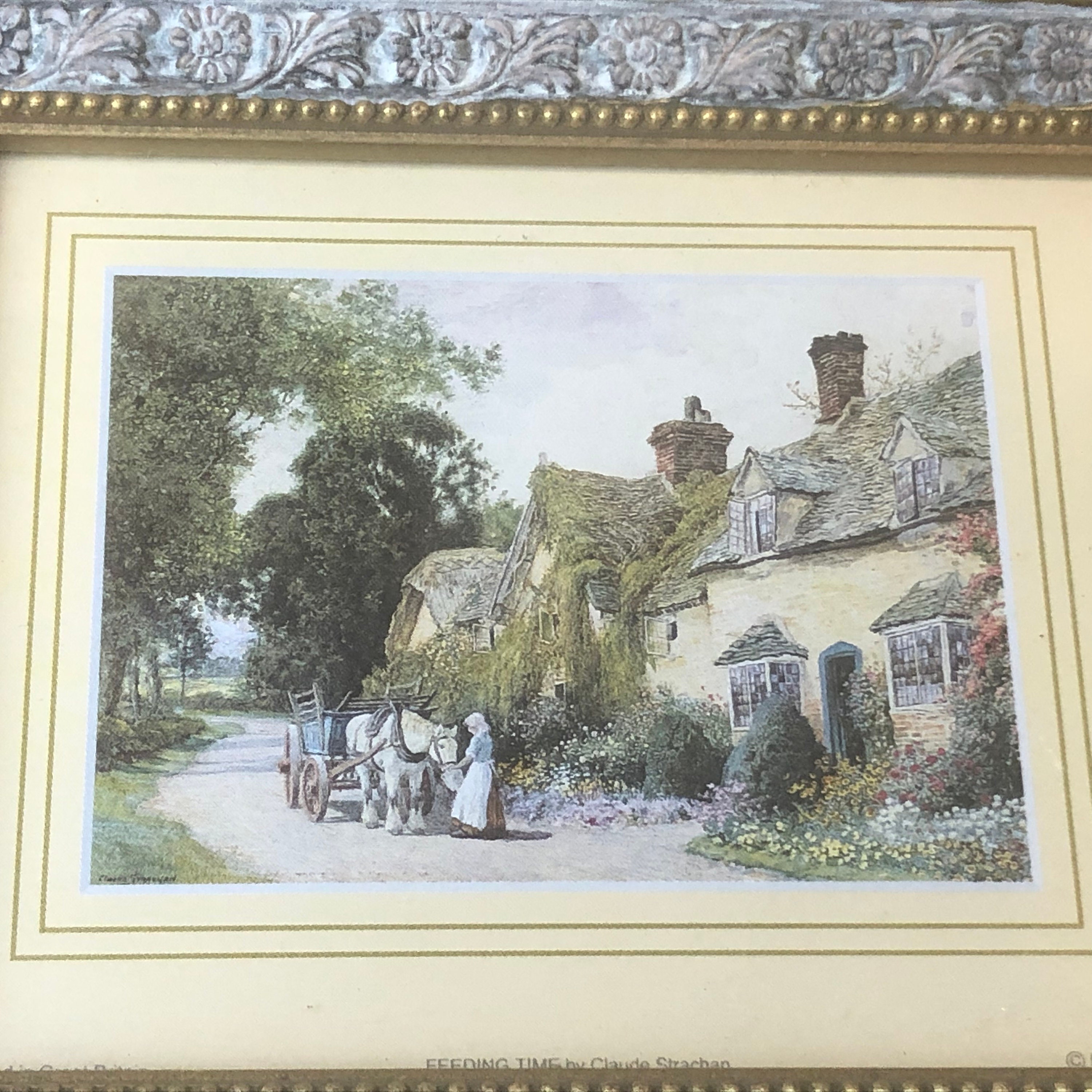 Vintage Framed Landscape Art / Gold Frame England Country Etsy