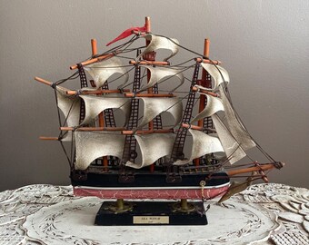Vintage Wooden Sea Witch Clipper 1846 Model Sailing Ship - Etsy Vintage Wooden Sea Witch Clipper 1846 Model Sailing Ship - Etsy